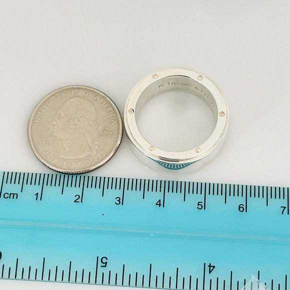 Size 9.5 Tiffany Metropolis Ring Mens Unisex in Sterling Silver - Picture 6 of 8